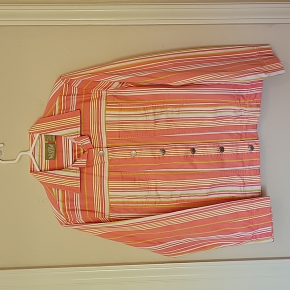 bill blass Jackets & Blazers - Vintage Blass Sport Striped Demin Jacket